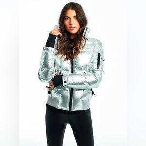 PRICE DROP! SAM. Freestyle Bomber Down Puffer Jacket - Silver